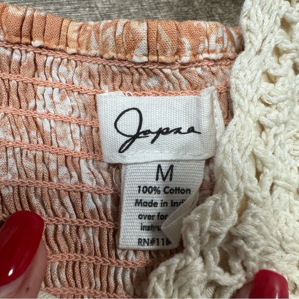Japna Crochet Top Summer Dress Size Medium 100% Cotton - Picture 6 of 7